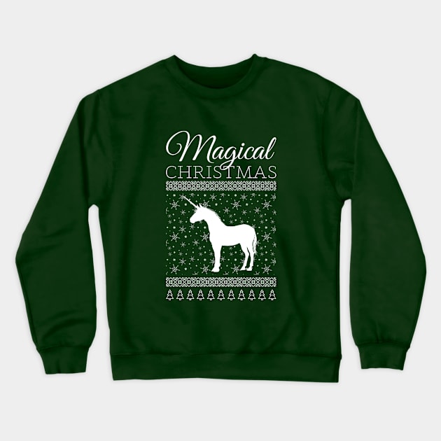 Christmas Unicorn Christmas Present Crewneck Sweatshirt by davidisnoartist